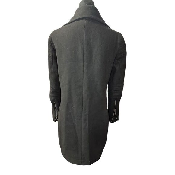 ZARA WOOL COAT WITH PLEATED LINING LIMITED EDITION BLACK MEDIUM - Picture 10 of 16